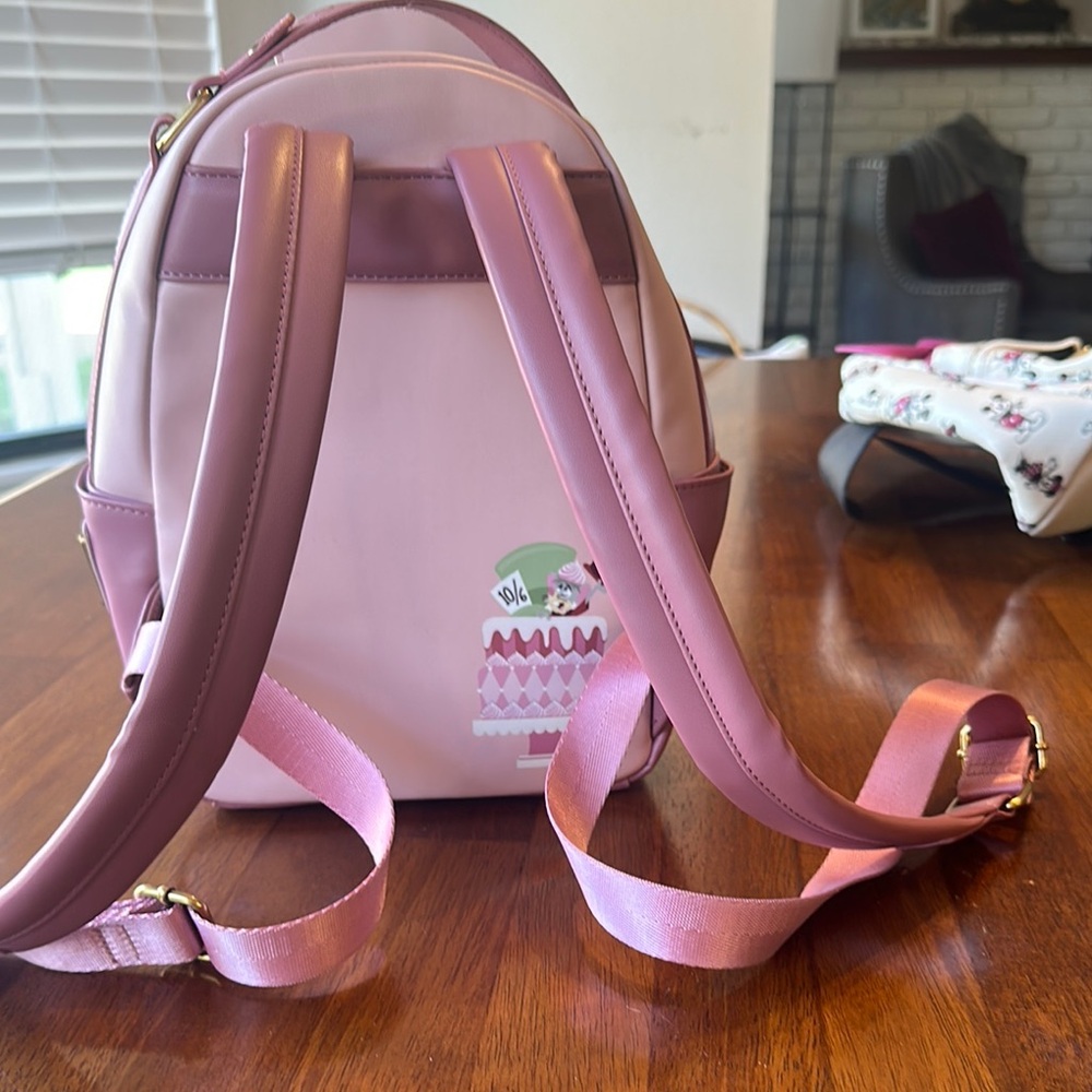 Whimsical Pink Backpack with Wonderland Theme - Picture 3 of 5